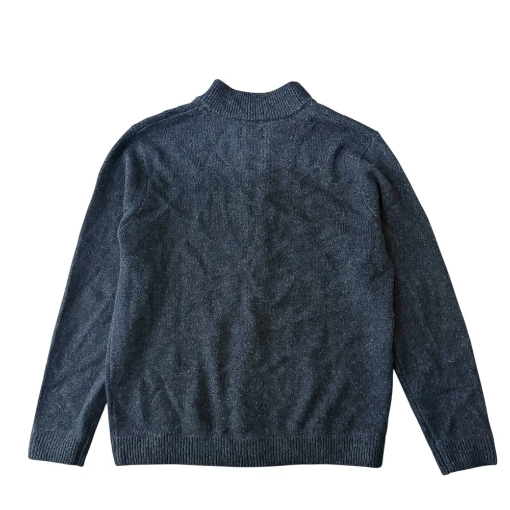 Kauri Trail 100% Lambswool Full Zip Sweater Jacket Blue Outdoor Knit Size L